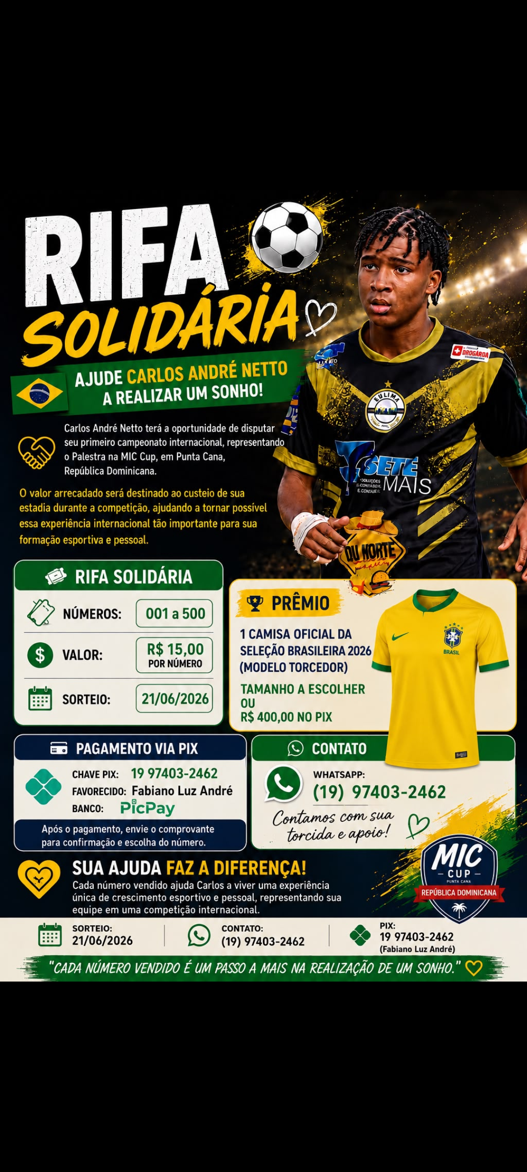 Camiseta oficial torcedor da seleção brasileira ou R$400,00 — imagem 1