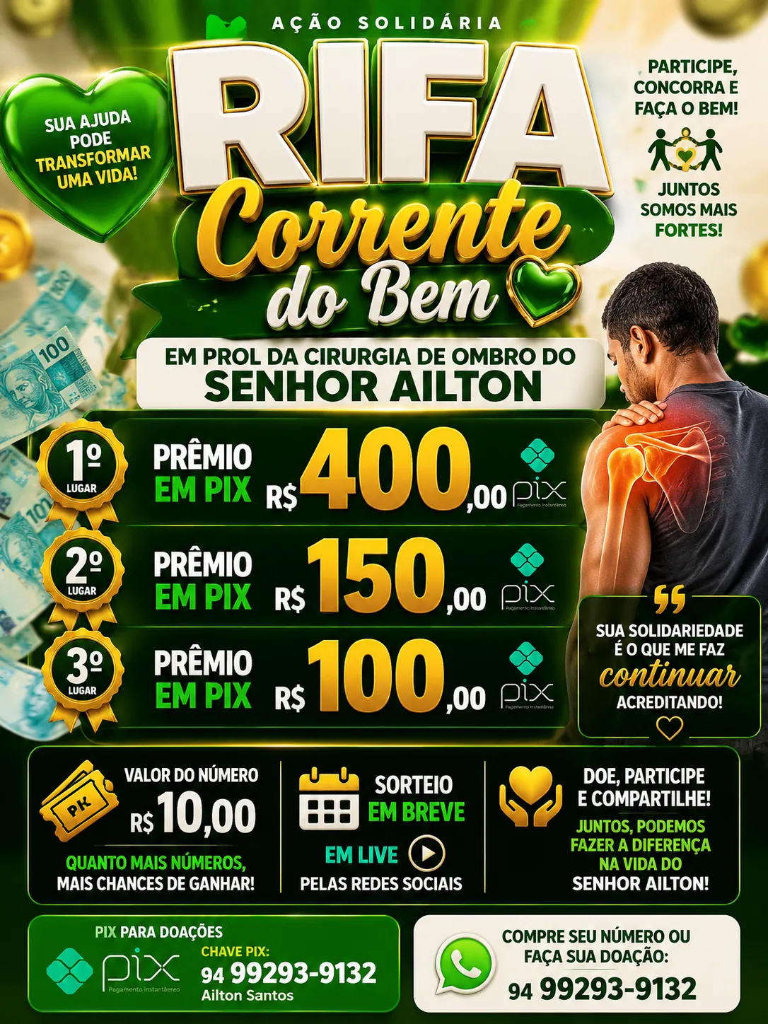rifa corrente do bem pix — imagem 1