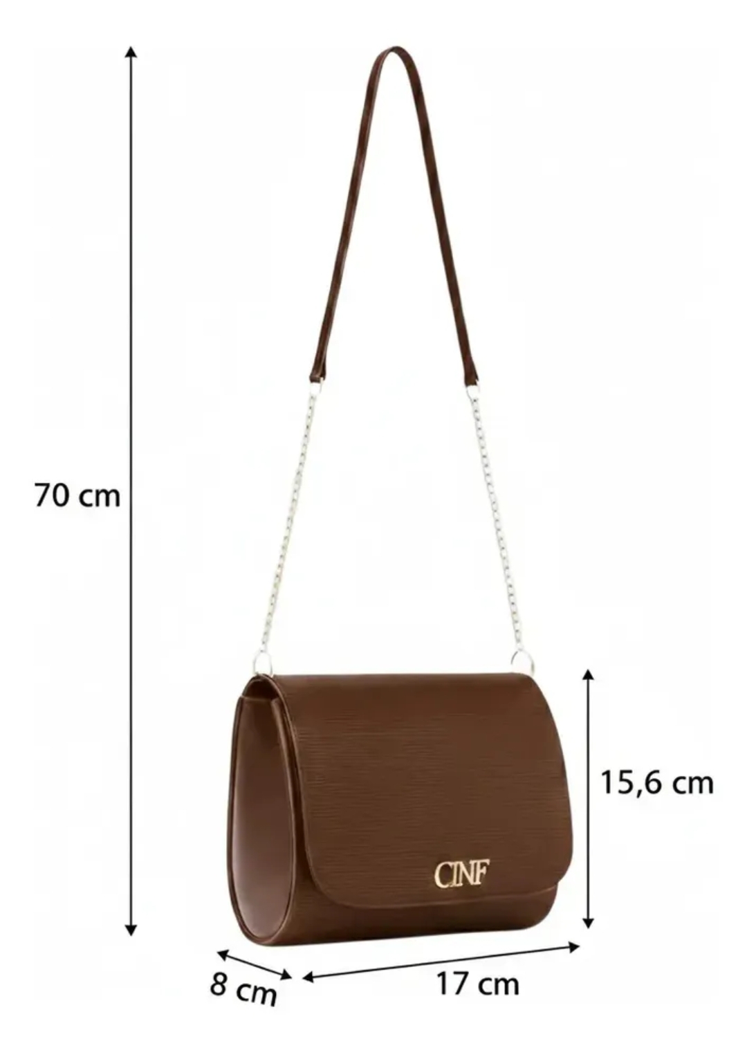 KIT BOLSAS FEMININA TRANSVERSAL MÉDIA+ TIRA COLO+CARTEIRA CARAMELO — imagem 2