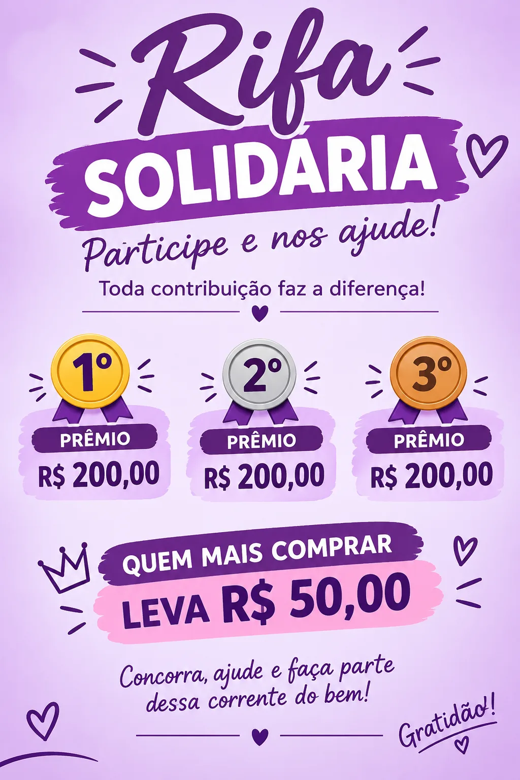 650$ em premiação