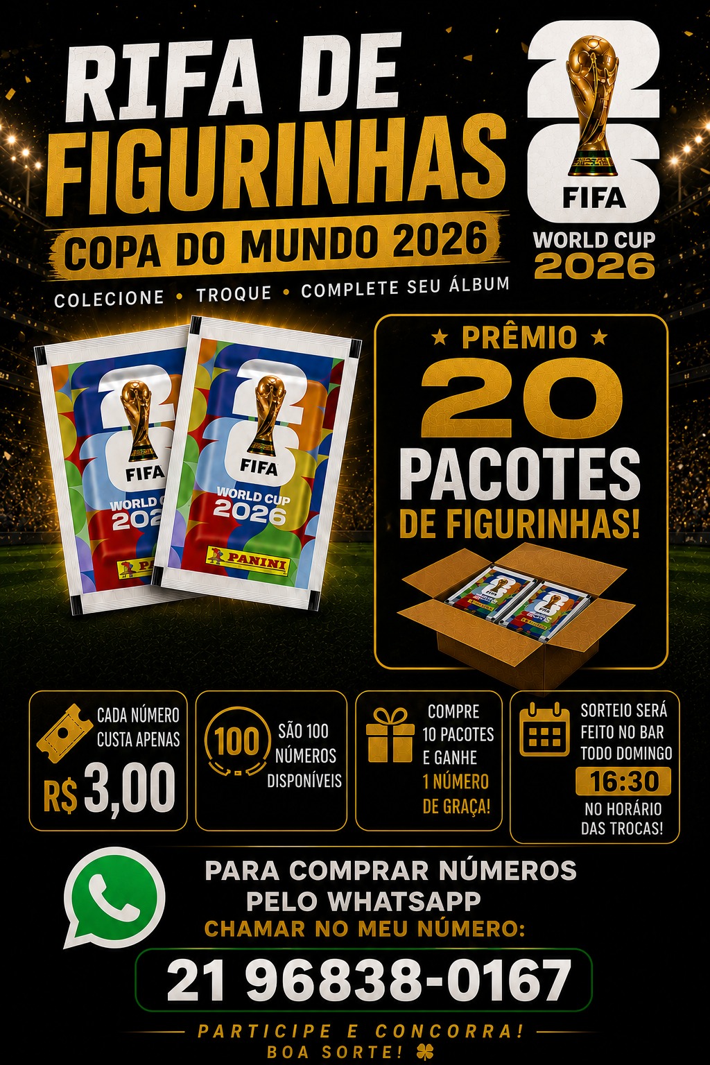 20 PACOTINHOS DE FIGURINHA DA COPA 2026 — imagem 1