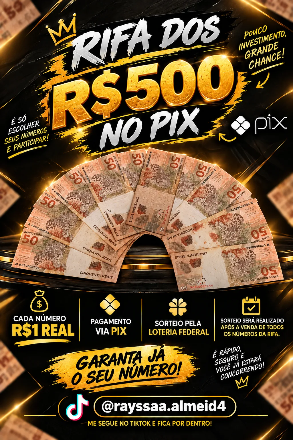 1 REAL → R$ 500 NO PIX — imagem 1