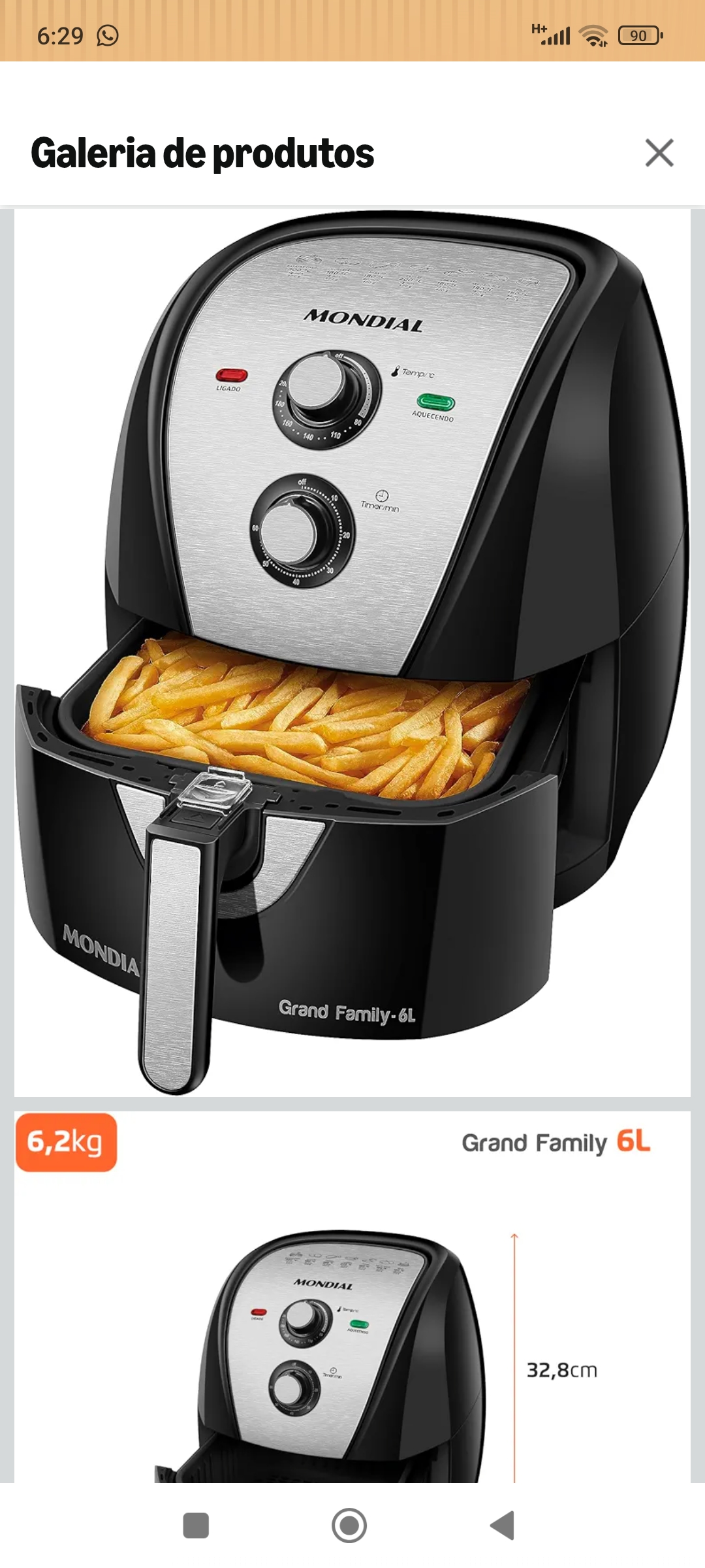 1 Airfryer 6 litros — imagem 1