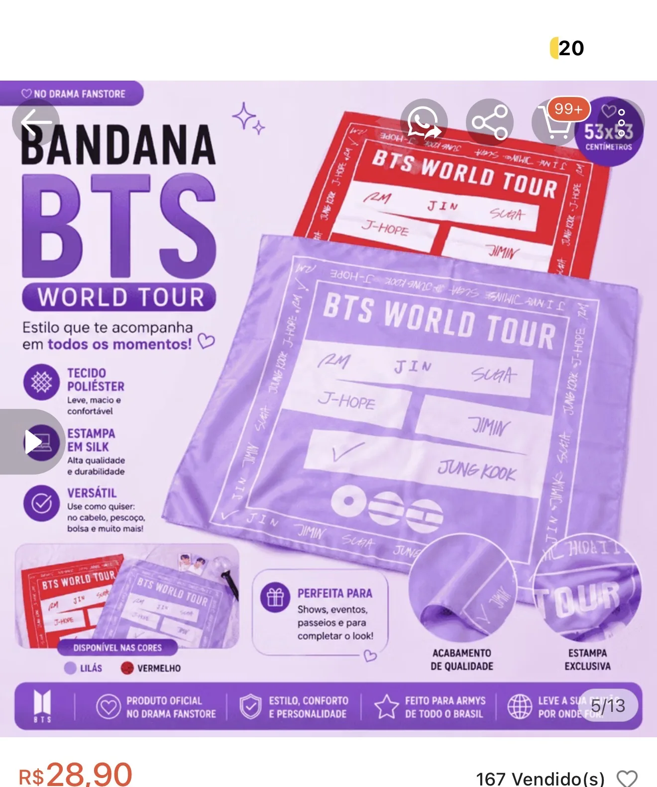 Cesta BTS — imagem 1
