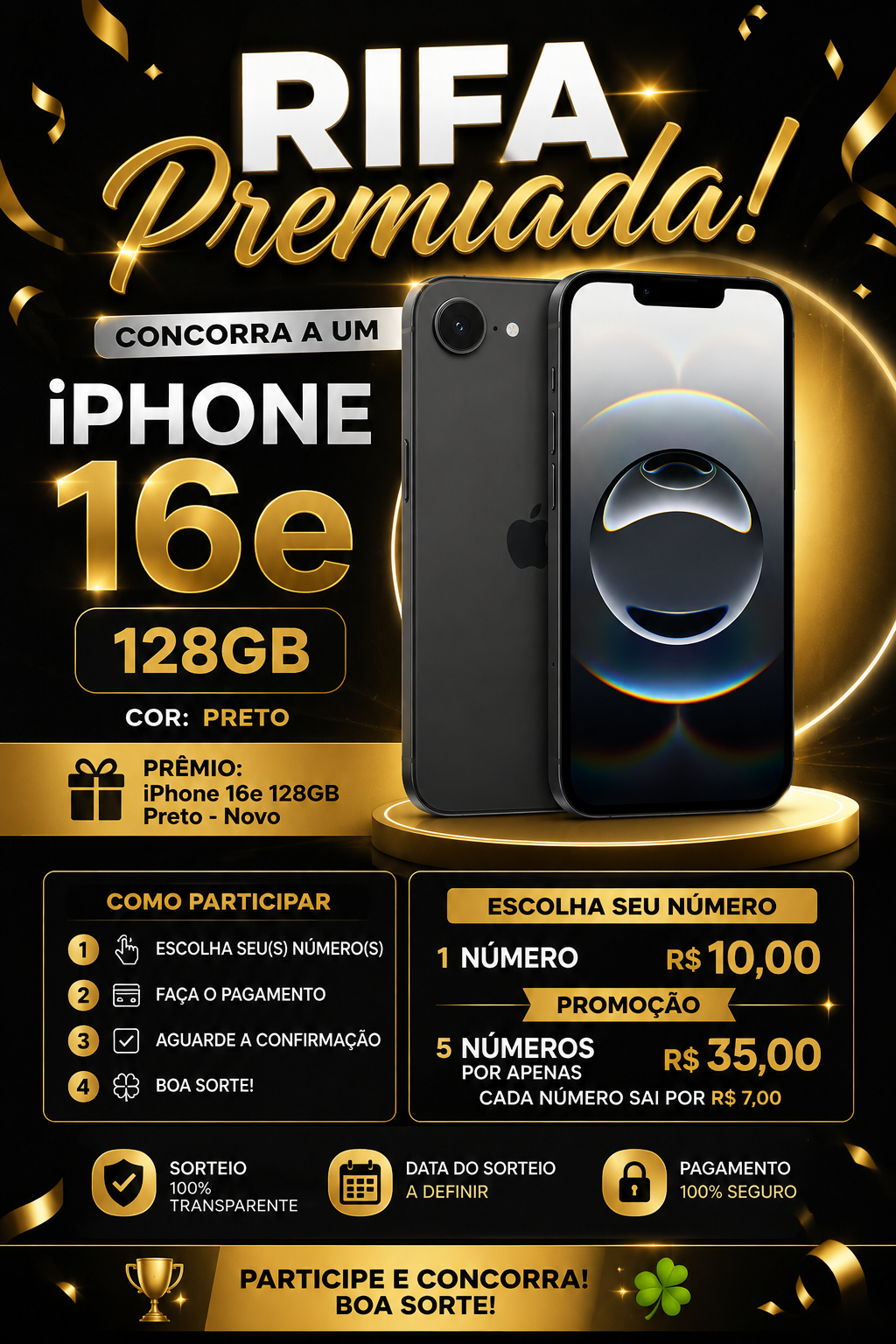 📱 RIFA IPHONE 16E 128GB — imagem 4