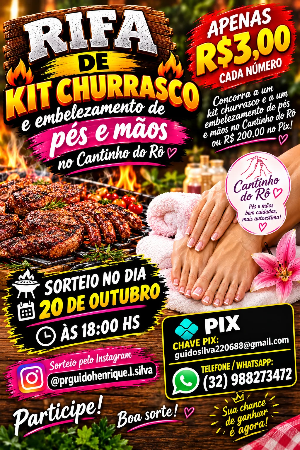 Kit churrasco e um embelezamento de pés e mãos. — imagem 1