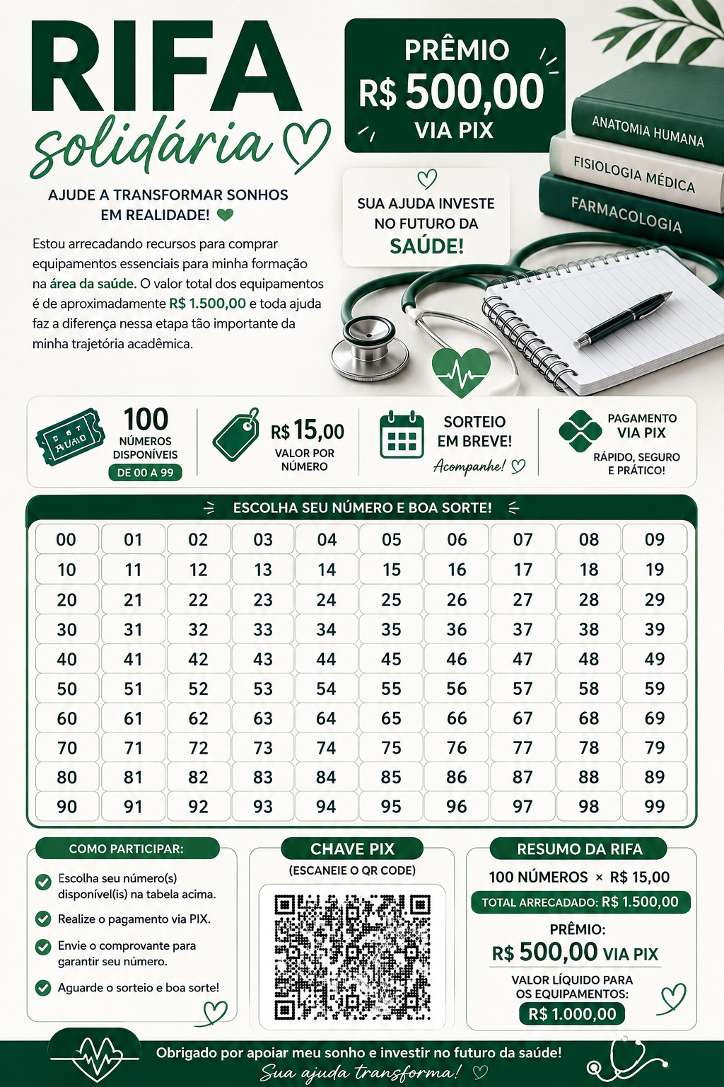 Rifa solidária faculdade — imagem 1