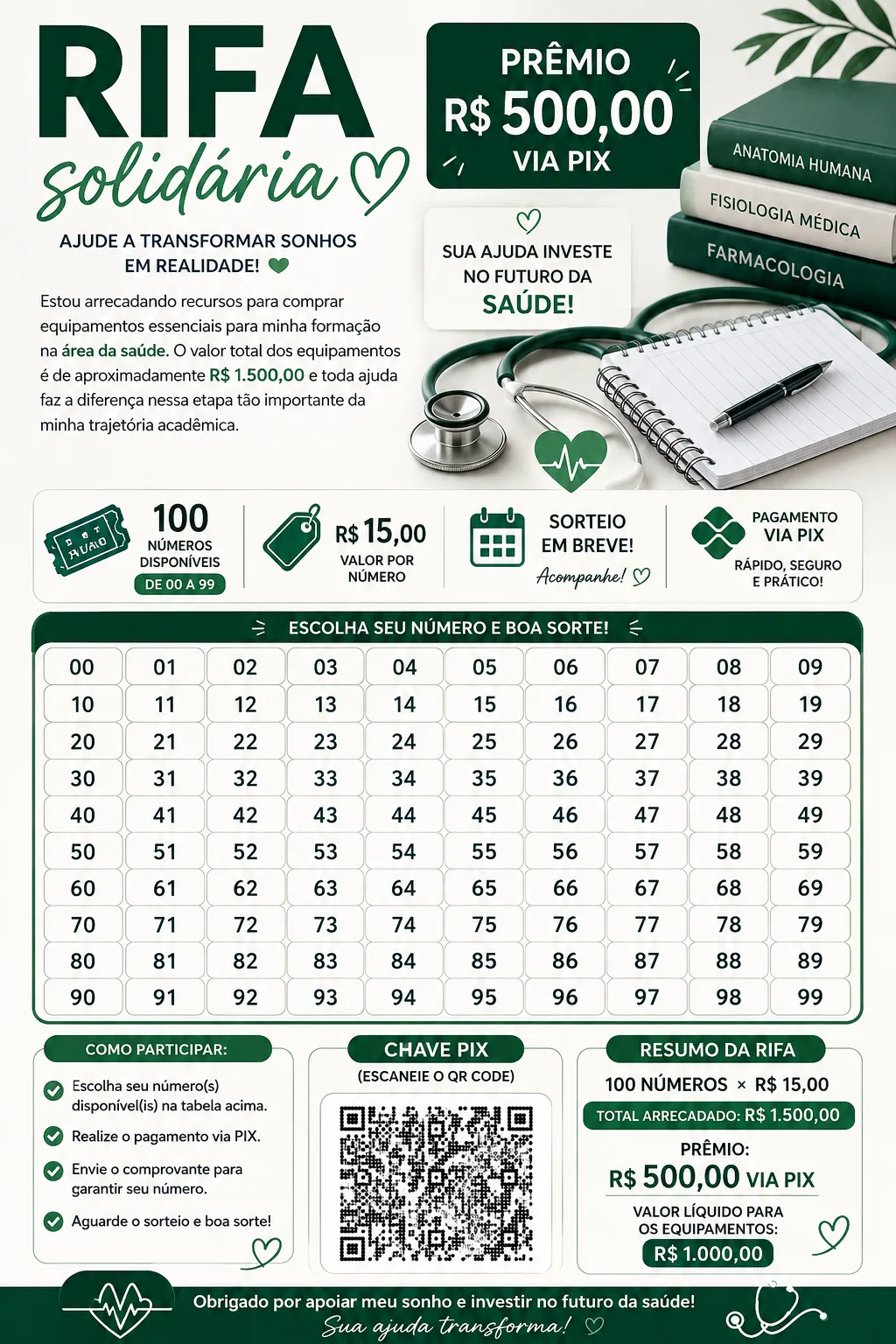 Rifa solidária faculdade  — imagem 1