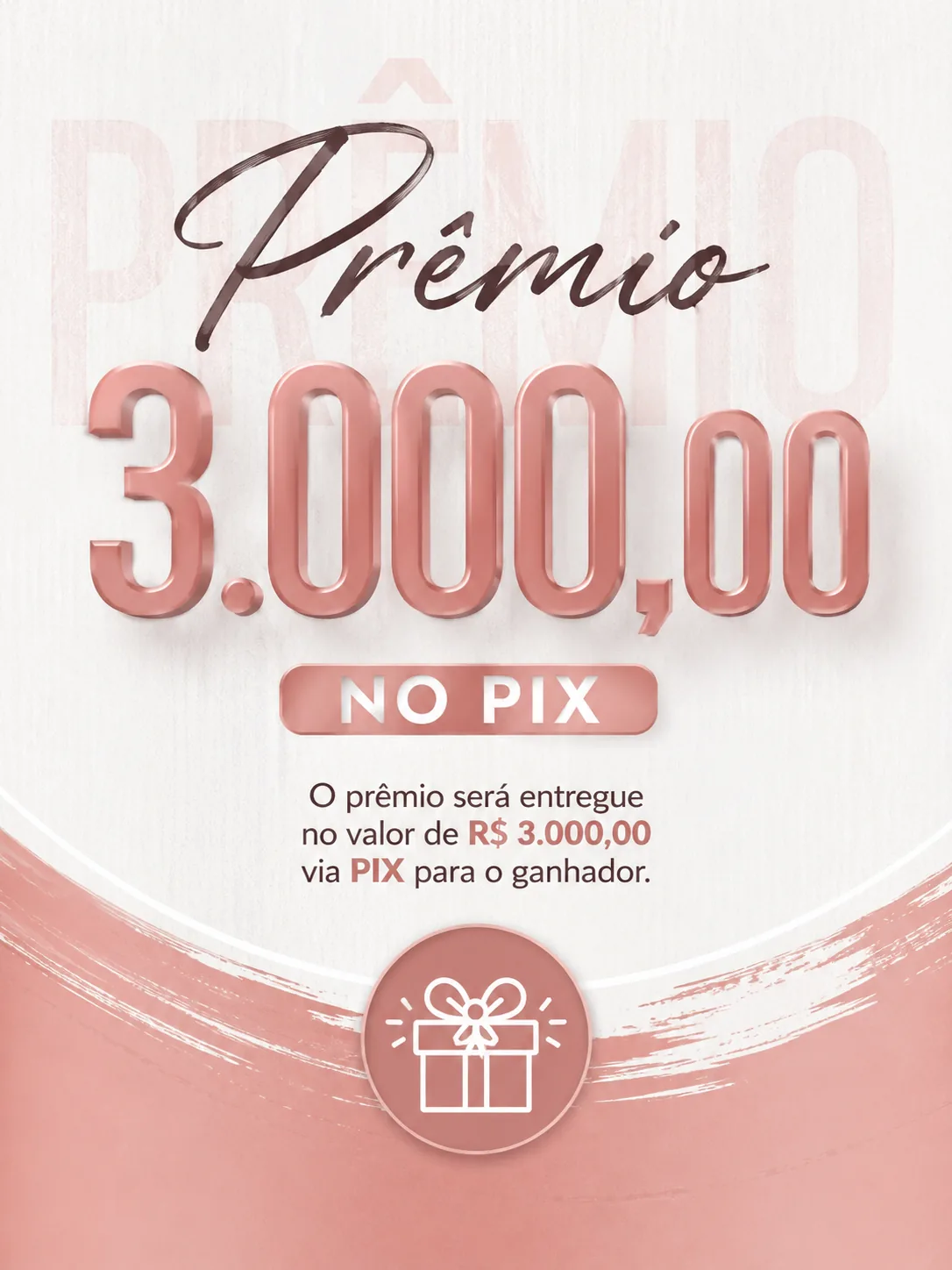 3000,00 no pix.