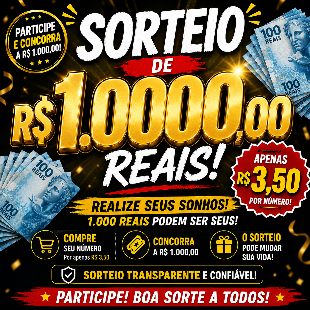 Pix de 1000 reais